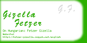 gizella fetzer business card